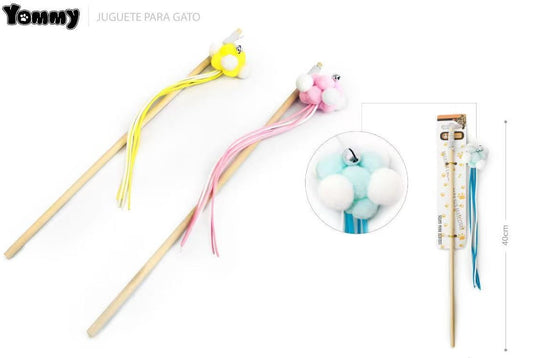 KFX-4845757 Cat Teaser Stick with Interactive Pole for Playful Feline Fun