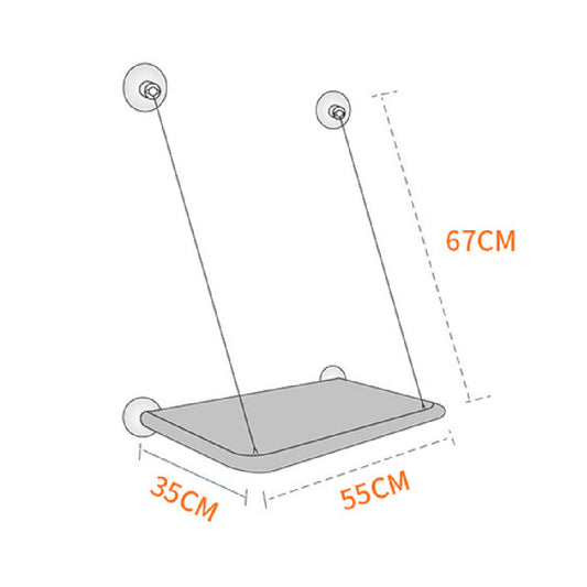 KFX-4846525 Four Seasons Suction Cat Bed - Adjustable PVC Hammock in Multiple Colors