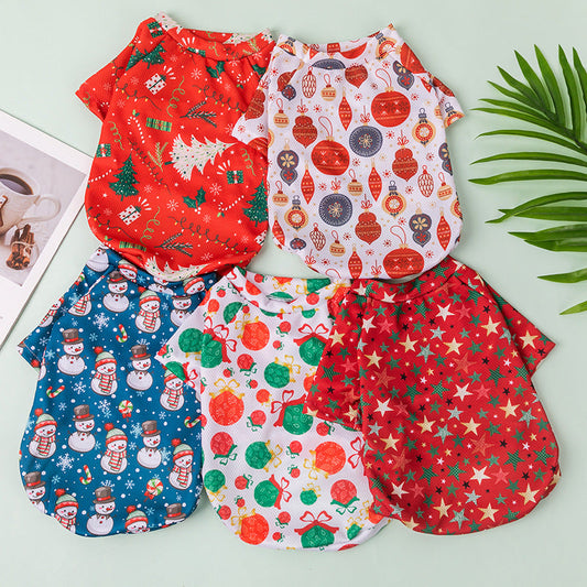 KFX-4847293 Christmas-Themed Thin Sweaters for Dogs in Various Sizes and Colors