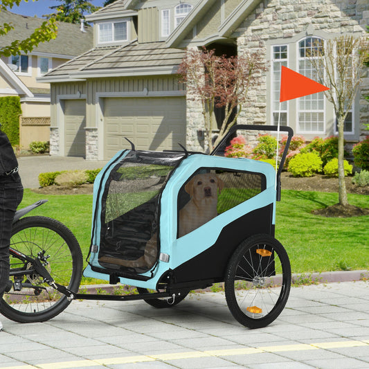 KFX-4856125 2-in-1 Dog Bike Trailer and Stroller Carrier for Large Dogs with Safety Features