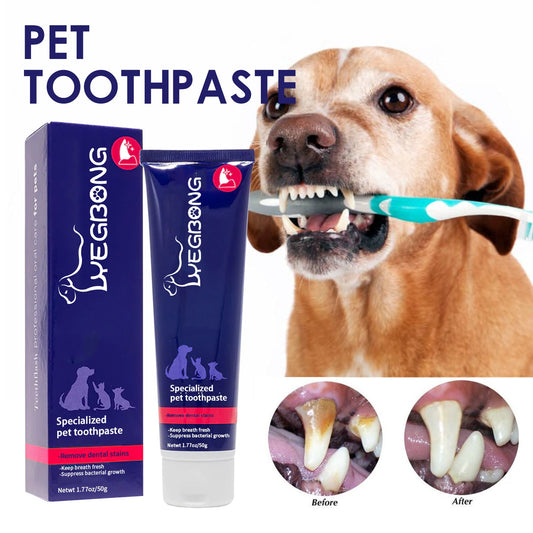 KFX-4856253 Pet Oral Cleansing Cream for Dogs and Cats - 50g Odor Neutralizing Toothpaste