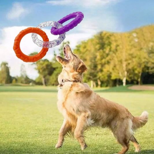 KFX-4869437 Durable Flying Disk and Training Ring for Interactive Play with Small to Medium Dogs