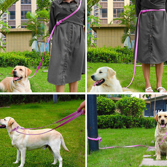 KFX-4904509 Multifunctional PVC Waterproof Traction Rope for Pets - 2.1m Length, Various Colors Available