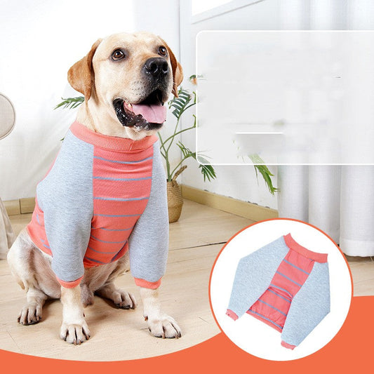 KFX-4908861 Dog Elbow Pads for Dogs - Cotton Material in Orange and Black Stripes, Sizes S-XXL