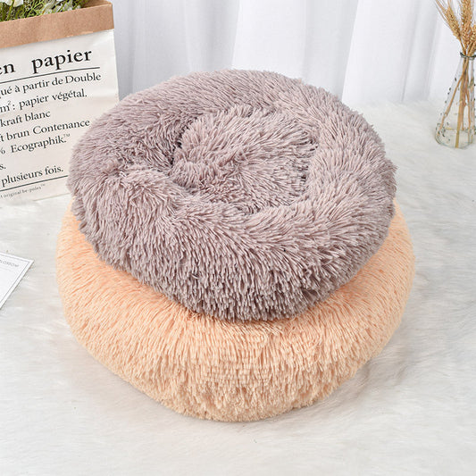 KFX-4914493 Plush Round Cat Sleeping Mat in Multiple Sizes for Indoor Comfort