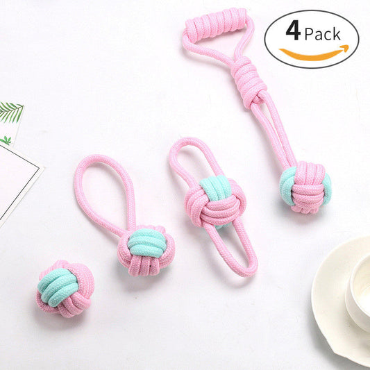 KFX-4915261 Pet Bite Resistant Cotton Rope Ball Toy for Cats and Dogs