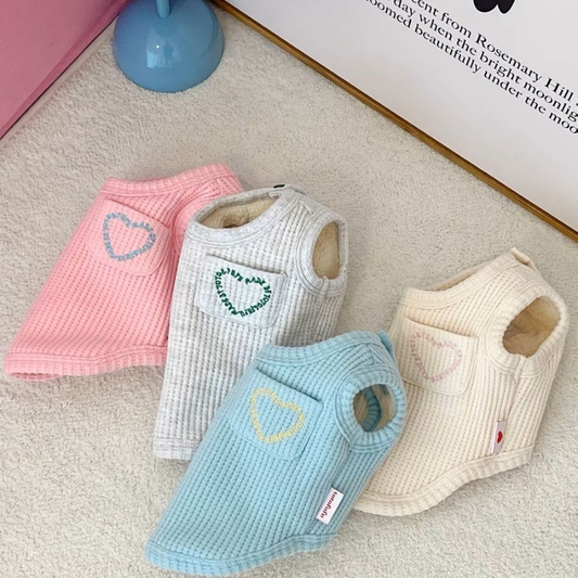 KFX-4916029 Lightweight Summer Pet Vest - Oat Grey, Cream White, Baby Blue, Baby Pink - Sizes XS to XL