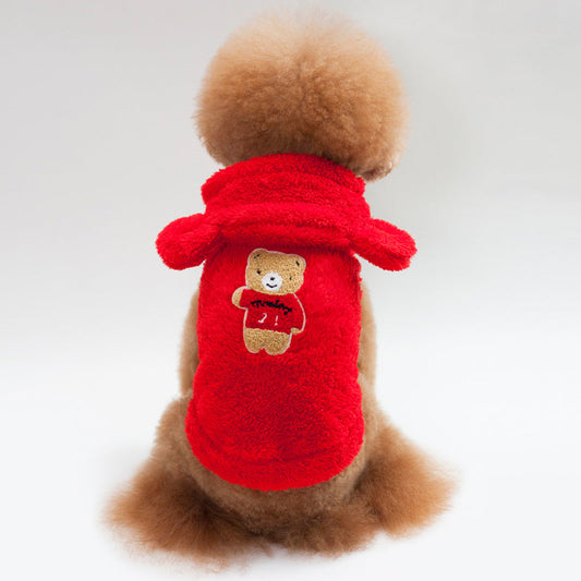 KFX-4924349 Cozy Coral Fleece Vest for Small Dogs in Multiple Colors and Sizes