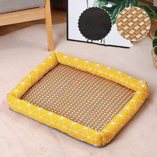 KFX-4931773 Summer Linen Pet Mat Nest - Available in Various Styles and Sizes