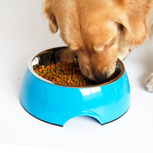 KFX-4937661 Melamine and Stainless Steel Pet Bowl - Multiple Sizes and Colors Available