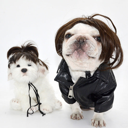 KFX-4942269 Pet Headgear Wig for Dogs - Free Size Acrylic Japanese and Korean Style - Perfect for Festivals