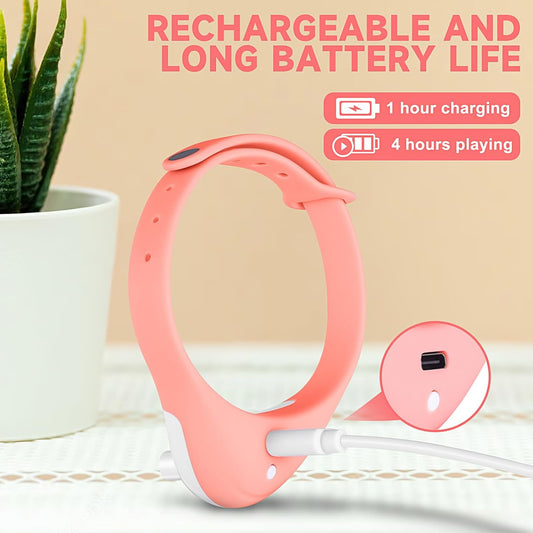 KFX-4956221 Automatic LED Interactive Cat Collar Toy - USB Rechargeable, Hands-Free Fun for Indoor Cats