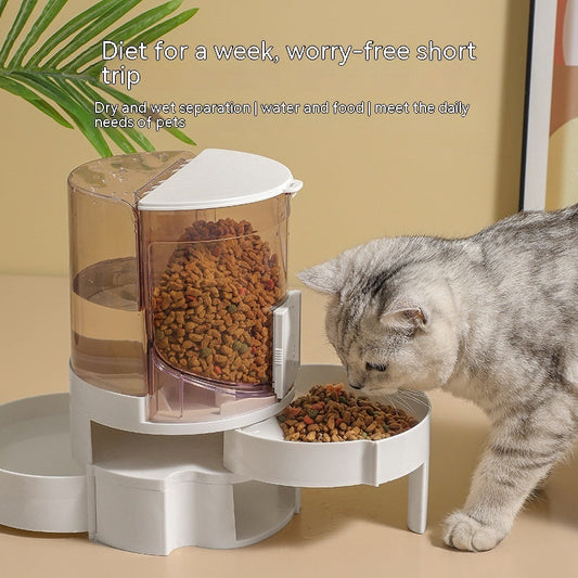 KFX-4958909 Automatic Water Change Feeder for Cats and Dogs - Dark Gray, Royal Blue, Watermelon Red, ABS Material