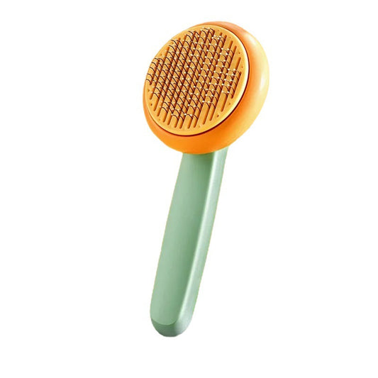 KFX-4960317 Self-Cleaning Pet Comb with Massage Beads for Dog and Cat Hair Removal