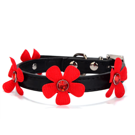 KFX-4966461 Sunflower PU Pet Collar in Multiple Colors and Sizes