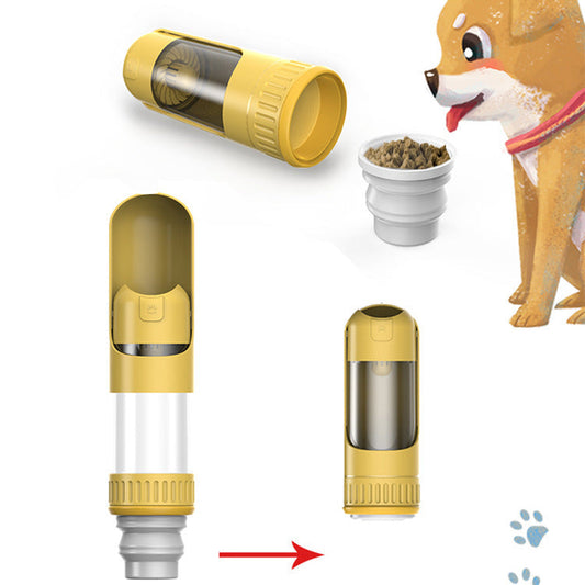 KFX-4971709 Portable Leak-Proof Dog Water Bottle with Built-in Bowl for Travel and Hiking
