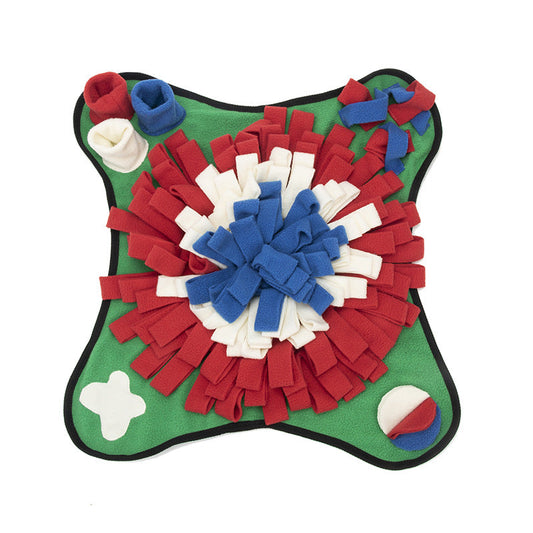 KFX-4972093 Foraging Sniffing Mat for Pets - Stress Relief, Slow Feeding, and Scent Training - Polar Fleece - 45x45cm