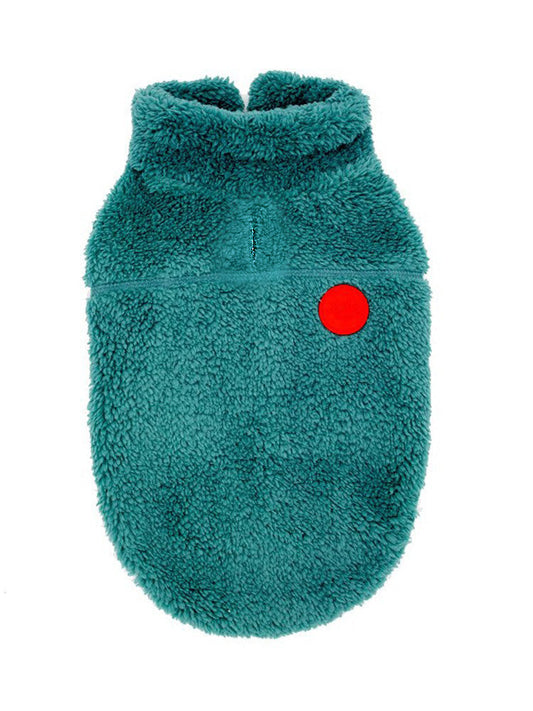KFX-4976573 Lapel Flannelette Cotton Suit for Small and Medium Dogs in Green Khaki