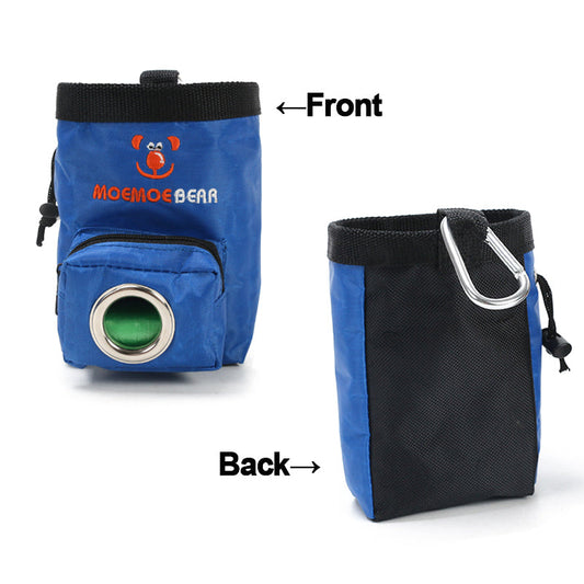 KFX-4979773 Pet Training Feeding Bag - Oxford Cloth Snack Pocket, Brown and Blue, 15x9.5x10.5cm