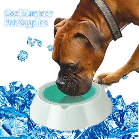 KFX-4991677 Condensed Pearl Ice Dog and Cat Bowl - BPA-Free PP Material in Blue and Green