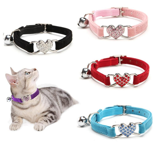 KFX-4999229 Sky Blue, Pink, Red, or Black Cat Collar for Neck Sizes 21-26cm, 1cm Width, Adjustable Fit