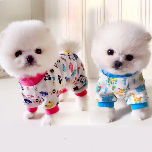 KFX-5001405 Cozy Cotton Pajamas for Dogs - Four-Legged Casual Sleepwear