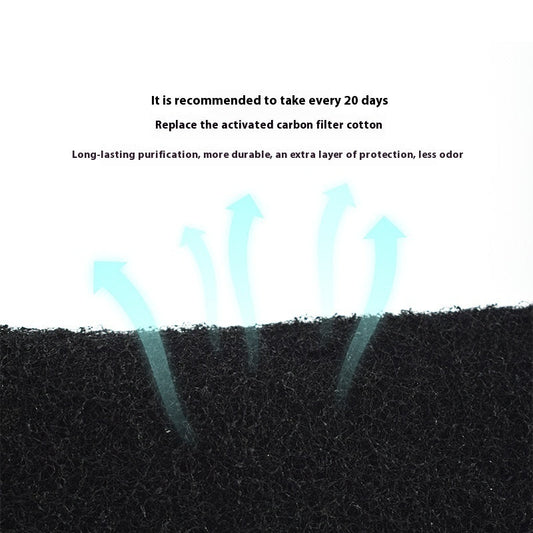 KFX-5004861 Activated Carbon Deodorant Filters for Litter Boxes - Pack of 3, 10.5x11.5cm