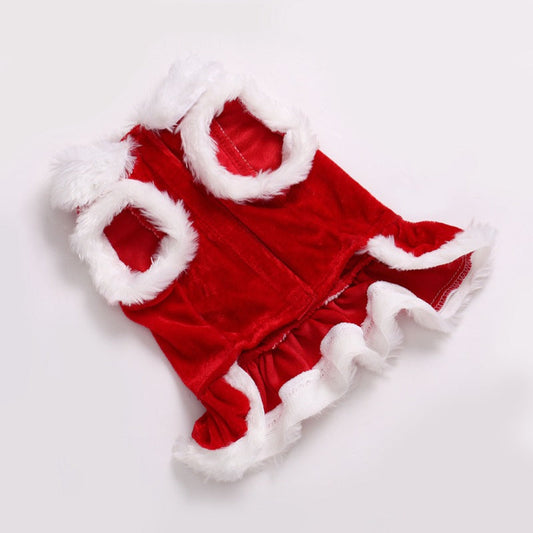 KFX-5045693 Red Polyester Teddy Bichon Transformation Clothes for Pets - XS to L Sizes