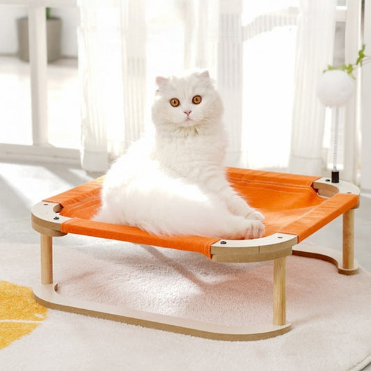 KFX-5067197 Washable Wooden Cat Hammock Bed - Minimalist Design for Cats and Small Dogs