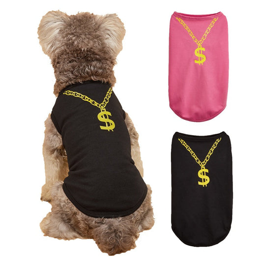 KFX-5070909 Lightweight Casual Dog Vest in Black and Rose Red - XS to L Sizes Available