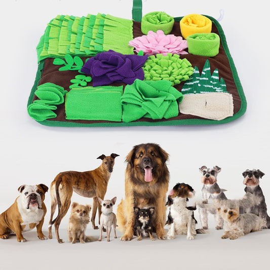 KFX-5078077 Anti-Choke Training Sniffing Pad for Pets - 42x42cm Polar Fleece Feeding Mat