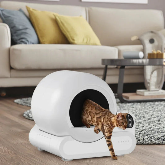 KFX-508563 Smart Automatic Odorless Self-Cleaning Cat Litter Box - 70L Dust-Free Design for Multiple Cats