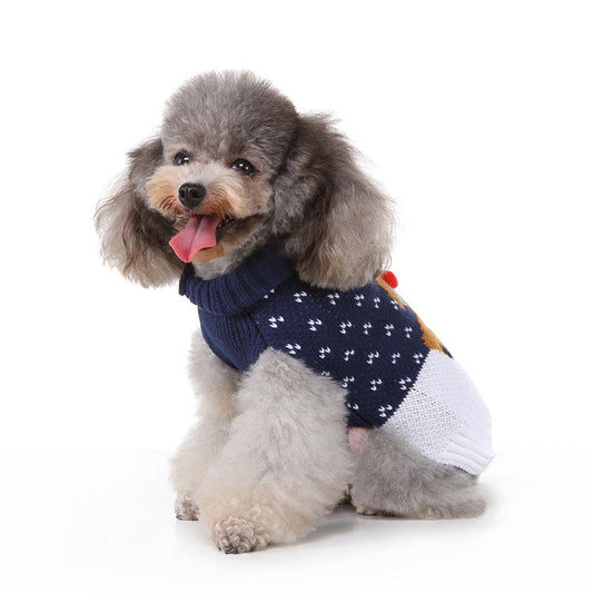 KFX-5093565 Fashion Printed Dog Sweater - Warm and Stylish Pet Apparel in Multiple Sizes