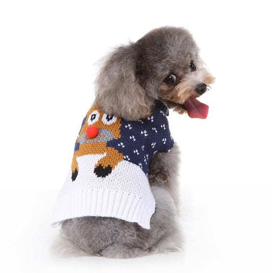 KFX-5093565 Fashion Printed Dog Sweater - Warm and Stylish Pet Apparel in Multiple Sizes