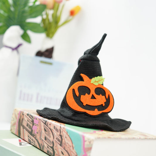 KFX-5111229 Creative Halloween Pet Hat - Transforming Styles in Black Pumpkin & Bat Designs