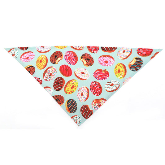KFX-5120189 Summer Donut Triangle Scarf for Pets - Soft Cotton Fabric, Machine Washable, Ideal for Daily Wear and Outdoor Activities