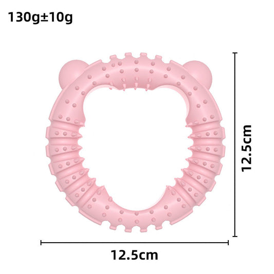 KFX-5121213 Medium Bite-Resistant Ring Dog Toy in Gentleman Blue, Cherry Blossom Powder, or Avocado Green