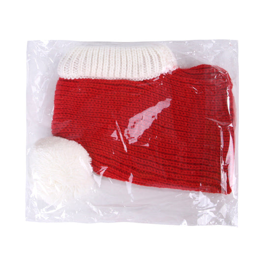 KFX-5138237 Dog Headgear for Halloween and Christmas - Casual Wool Tie-Dye Style in Red, Available in S, M, L