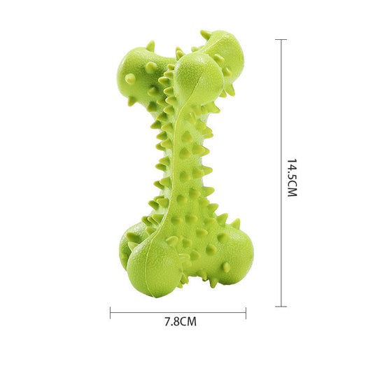 KFX-5140669 Durable Natural Rubber Bone Dog Toy for Medium and Large Dogs - Promotes Dental Health and Fresh Breath