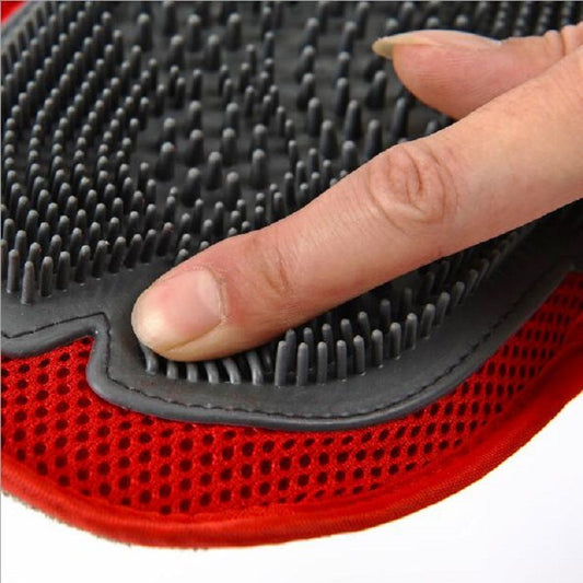 KFX-5147453 Comfortable Dog Grooming Brush with Soft Fabric for Effective Massage and Anti-Bite Design