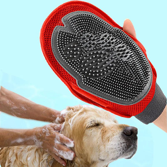 KFX-5147453 Comfortable Dog Grooming Brush with Soft Fabric for Effective Massage and Anti-Bite Design