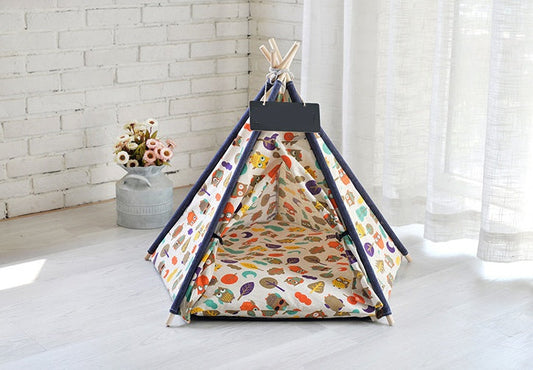 KFX-5161149 Detachable and Washable Four-Season Universal Pet Nest with Solid Wood Support and High-Elastic Padding