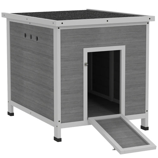 KFX-5170493 Spacious Duck Coop with Openable Roof and Removable Floor for Easy Cleaning