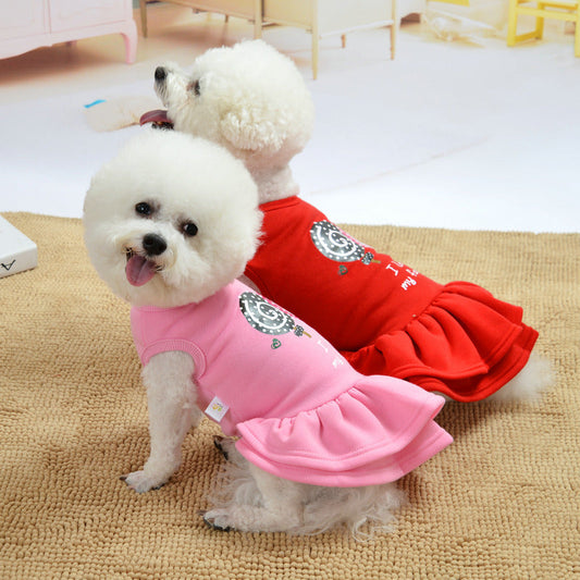 KFX-5192253 Casual Fleece Dog Dress in Princess Teddy Style for All Genders