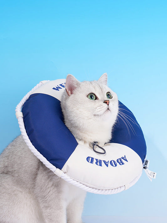 KFX-5195837 Anti-Lick Recovery Collar for Cats and Dogs - Soft Twill + PP Cotton, Multiple Sizes Available