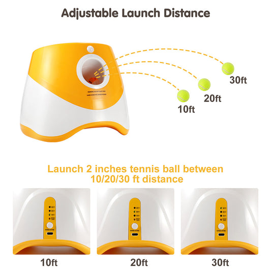 KFX-5197117 Automatic Ball Launcher for Dogs - Adjustable Distance Outdoor Fetch Toy