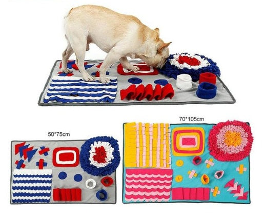 KFX-5207229 Interactive Pet Snuffle Mat for Dogs and Cats - Soft Fleece Feeding & Foraging Activity Blanket