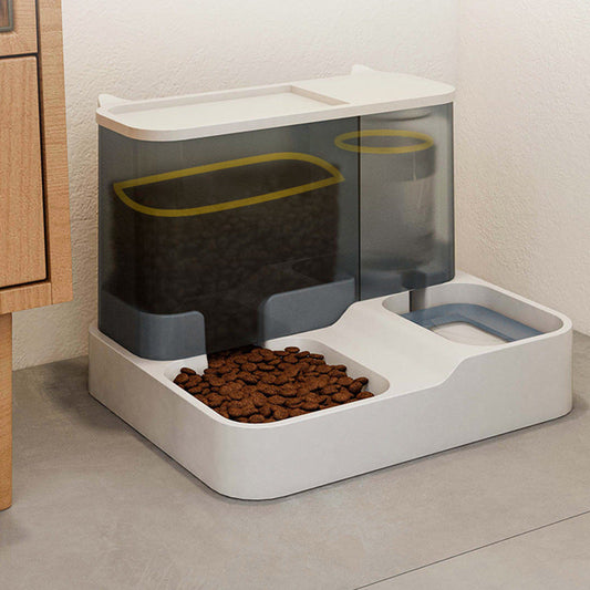 KFX-5211197 Automatic Cat Feeder and Water Dispenser with Large Capacity in Grey, Blue, and Pink