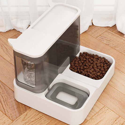 KFX-5211197 Automatic Cat Feeder and Water Dispenser with Large Capacity in Grey, Blue, and Pink