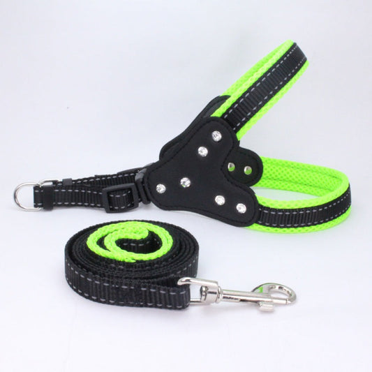 KFX-5220157 Triangle Chest Strap for Dogs and Cats - Adjustable Nylon Harness with Leash Options
